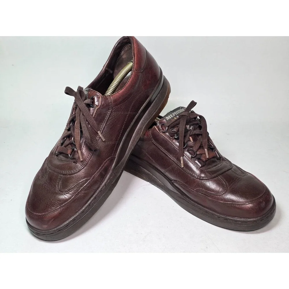 Mephisto Match Run Off Air Jet Men's Sneakers Size 9 Brown Leather‎ Shoes France